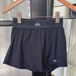 🖤 XXS ALO Yoga Women's BLACK Skort Match Point Skirt Matchpoint